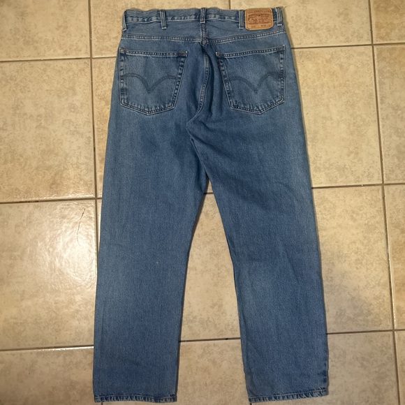 Y2K Levi’s 505 Light Blue Wash Regular Fit Baggy Jeans 38x32 - Picture 2 of 4